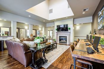 Resident lounge with complimentary coffee bar